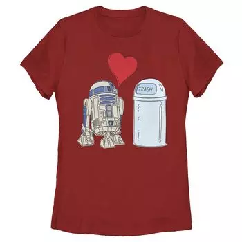 Футболка для юниоров Star Wars R2-D2 Loves Trash Can Licensed Character, красный