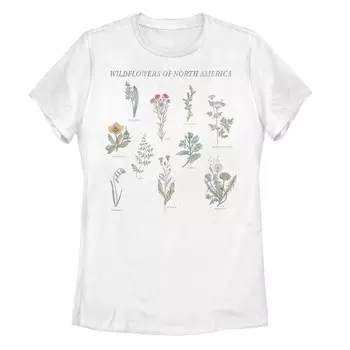 Футболка для юниоров Wildflowers Of North America Licensed Character, белый