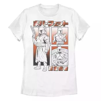 Футболка для юниоров «Звёздные войны: мандалорец Боба Фетт» с портретными панелями на кандзи Licensed Character