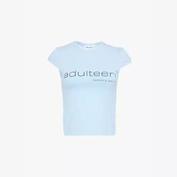 Футболка для взрослых и малышей из эластичного хлопка с круглым вырезом Sisters & Seekers, синий