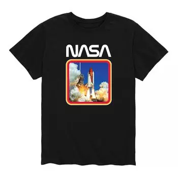 Футболка для запуска ретро-шатла NASA Big & Tall, Black Licensed Character, черный