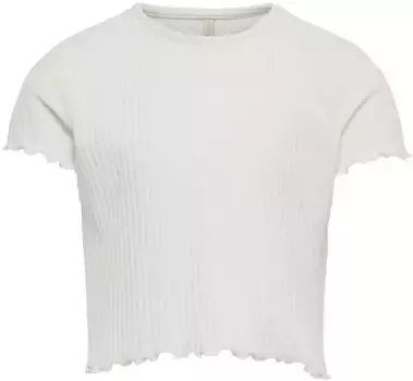 ФУТБОЛКА ДЛЯ ДЕТЕЙ "KONNELLA S/S O-NECK TOP" Kids Only, цвет Cloud Dancer