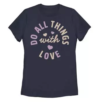 Футболка Do All Things With Love Hearts для юниоров