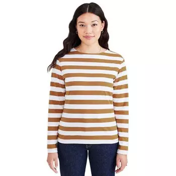 Футболка Dockers Long Sleeve Round Neck, коричневый