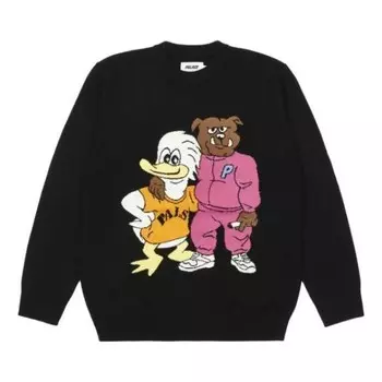 Футболка dog and duck knit long sleeve 'black' Palace, черный