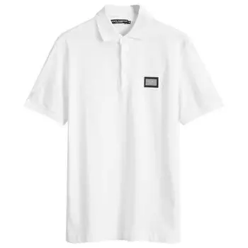 Футболка Dolce & Gabbana Badge Logo Polo Shirt, белый