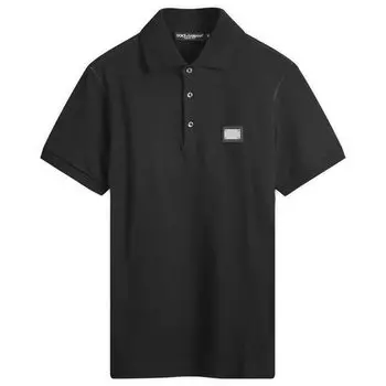 Футболка Dolce & Gabbana Badge Logo Polo Shirt, черный