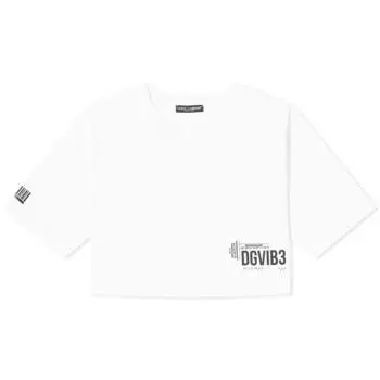 Футболка Dolce & Gabbana Crop, белый