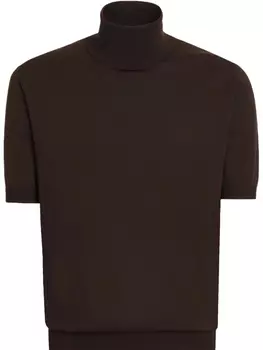 Футболка Dolce & Gabbana из тонкой вязки, коричневый