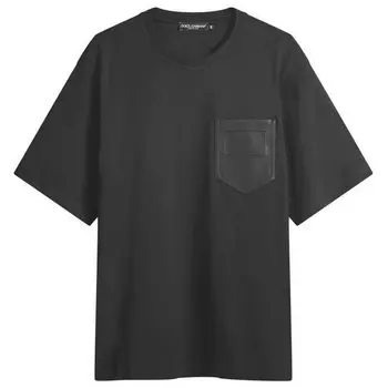 Футболка Dolce & Gabbana Leather Pocket T-Shirt, черный