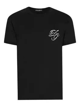 Футболка Dolce & Gabbana с аппликацией логотипа, черный