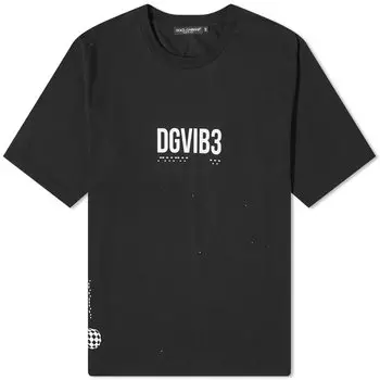 Футболка Dolce & Gabbana Vibe Stamp Logo, черный