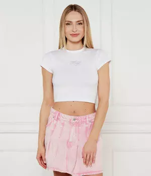 Футболка dome_b Cropped fit Hugo Blue, белый
