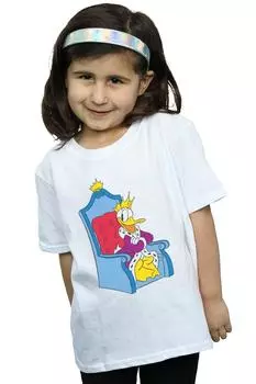 Футболка «Дональд Дак Кинг Дональд» из хлопка Disney, белый