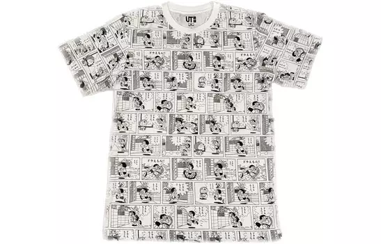 Футболка Doraemon / X Doraemon/Doraemon Co-branded Series унисекс белая Uniqlo, белый