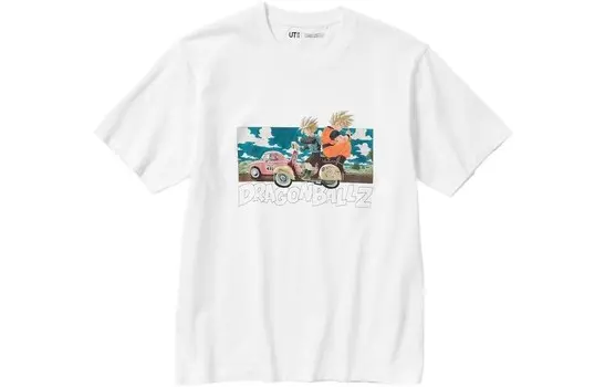 Футболка Dragon Ball X Dragon Ball Co-branded SS23 унисекс белая Uniqlo, белый