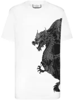 Футболка Dragon Skull Philipp Plein, белый