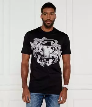 Футболка дракон шестиугольник Regular fit Philipp Plein, черный