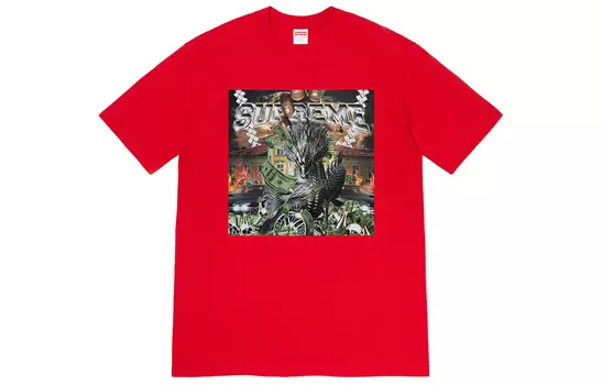 Футболка «Дракон» Supreme, красный