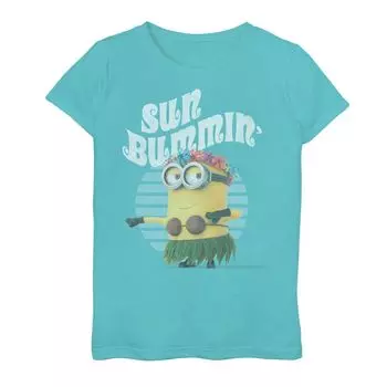 Футболка DreamWorks Despicable Me Minions Sun Bummin' Hawaii для девочек 7–16 лет с рисунком Licensed Character