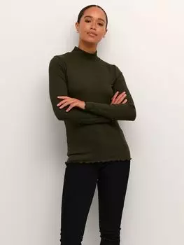Футболка Drew с высоким воротником и длинными рукавами KAFFE, лесная ночь