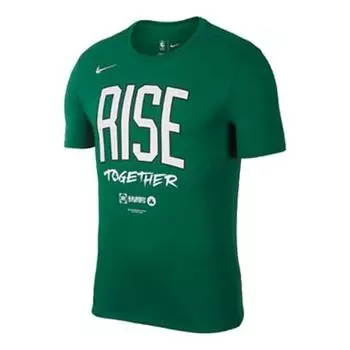 Футболка dri-fit nba boston celtics printing sports short sleeve green Nike, зеленый