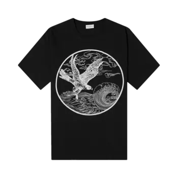 Футболка Dries Van Noten Hertz Regular Eagle 'Black', черный