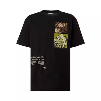 Футболка Dries Van Noten Medium Fitted Print T-Shirt 'Black', черный