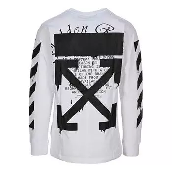 Футболка dripping arrows logo printing men white Off-White, белый