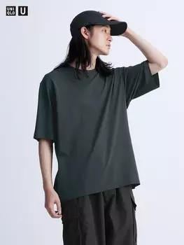Футболка dry ex с круглым вырезом Uniqlo, серый