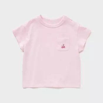 Футболка DRY с круглым вырезом UNIQLO, розовый