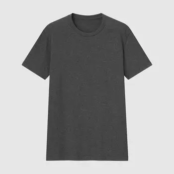 Футболка DRY с круглым вырезом UNIQLO, темно-серый