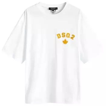Футболка Dsq2 с кленовым узором Dsquared2, белый