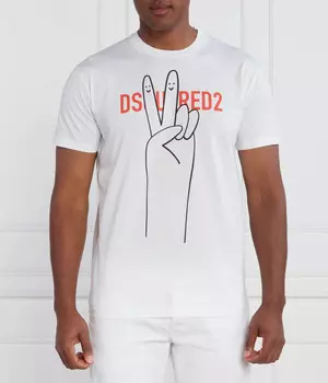 Футболка Dsquared2 Regular Fit с принтом, белый