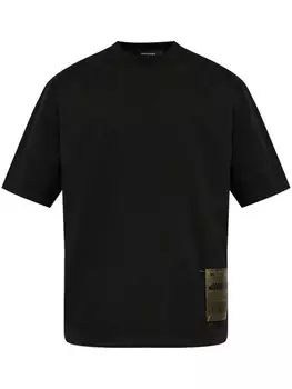 Футболка DSQUARED2 с аппликацией логотипа, черный