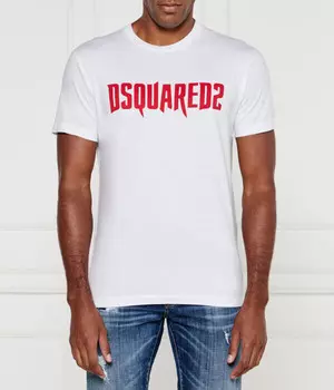 Футболка Dsquared2 с логотипом, белый / красный