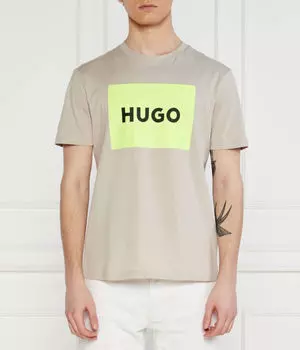 Футболка dulive222 Regular fit Hugo, желтый