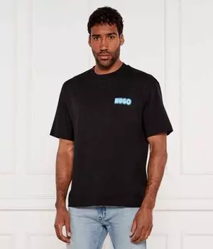 Футболка дювуд Relaxed fit Hugo, черный