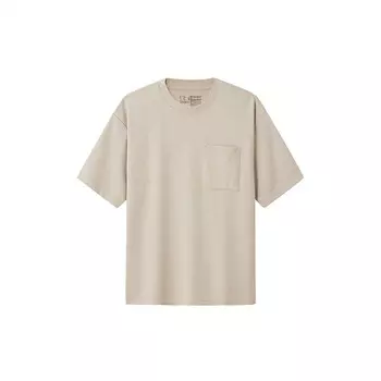 Футболка двухслойная Muji с карманом, светло-желтый