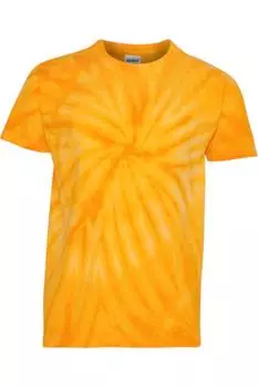 Футболка Dyenomite Youth Cyclone Pinwheel Tie-Dyed, золотой
