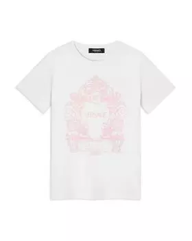 Футболка-джерси с графическим логотипом Araldo унисекс — Little Kid, Big Kid Versace, белый