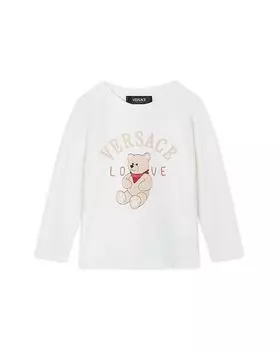 Футболка-джерси с принтом Love Teddy унисекс - Little Kid Versace, красный