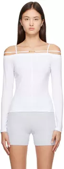 Футболка e Papier 'e T-Shirt' с длинным рукавом JACQUEMUS, белый