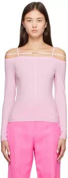 Футболка e Papier 'e T-Shirt' с длинным рукавом JACQUEMUS, розовый