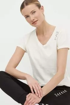 Футболка EA7 Emporio Armani, бежевый