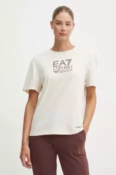 Футболка EA7 Emporio Armani, бежевый