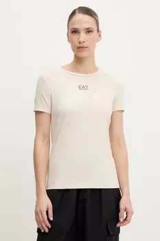 Футболка Ea7 Emporio Armani, бежевый
