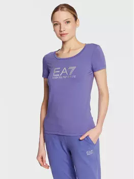 Футболка Ea7 Emporio Armani, фиолетовый