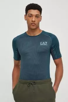 Футболка EA7 Emporio Armani, зеленый
