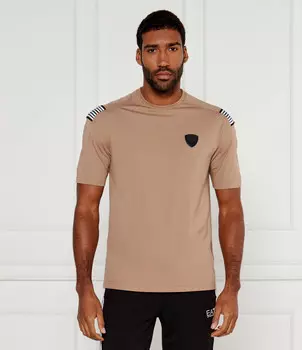 Футболка EA7 Regular Fit, бежевый